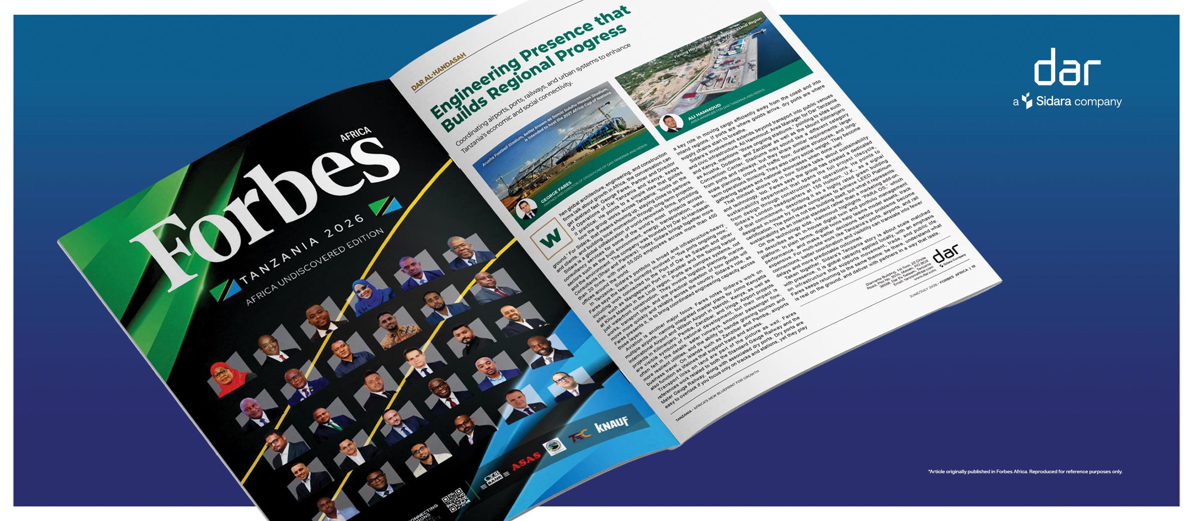 Dar featured in Penresa's Tanzania 2026 Special Edition for Forbes Africa 